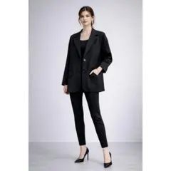 【ラスト1点】新品 M ブラック オーバーサイズ テーラード ジャケット