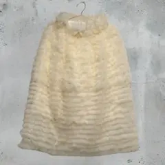 ノーブランド bibiy. 好きな方 アイボリー フリル チュールスカート