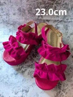 casiTA カシータ フリル 厚底 サンダル M ピンク ストラップのサムネイル