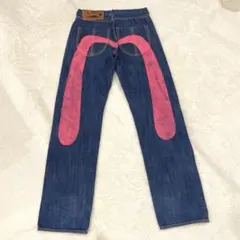 エビスEVISU デニムジーンズ　ビッグカモメ　大カモメ ピンクのサムネイル