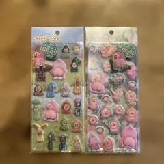 正規品　こびとづかん　シール2パックセット