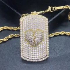 ネックレス ハート 銃 ガン LOVE ロープ チェーン シルバー ペンダント