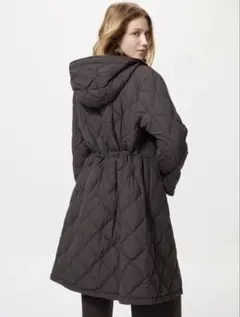 ユニクロ パフテック ロングコート リラックスフィット ブラウン S