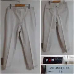 VAN JAC ヴァンヂャケット コットンスラックス78 ホワイト シンチバック