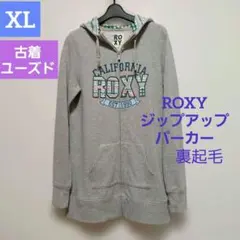 ユーズド（Used）古着 ROXY ロキシー ジップアップパーカー グレー