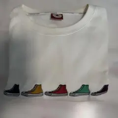 CONVERSE スニーカー刺繍トレーナー Lのサムネイル