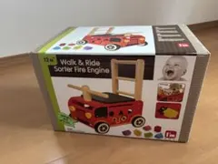 アイムトイ ウォーク＆ライド 消防車｜木のおもちゃ 手押し車　乗用玩具のサムネイル