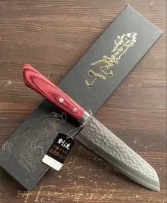 h*i様 増谷刃物 訓平作 三徳包丁 VG10ステンレス 積層槌目 刻流 口金有