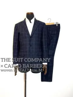 極美品✨CARLO BARBERA セットアップ　スーツ　3点セット　イタリア製 イタリア5大生地ブランド「CARLO BARBERA(カルロバルベラ