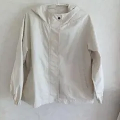 無印良品　ベージュホワイト フード付き マウンテンパーカー Sサイズ