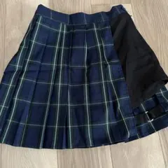 WEGO ネイビー グリーン チェック パンツ、プリーツスカート