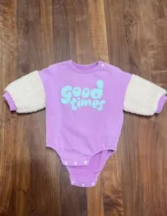 BREEZE ボア袖ロンパース 70サイズ　トレーナー　紫