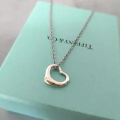 美品✨ティファニー オープンハート ネックレス SV925 刻印 社外チェーン