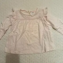 ★ZARA フリル付き長袖シャツ 104cm 3-4歳 ピンク