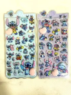 スティッチキャラクター立体シール2シートセット