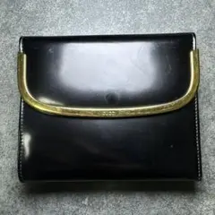 希少 オールドグッチ GUCCI 二つ折り財布 ヴィンテージ ブラック 金具のサムネイル