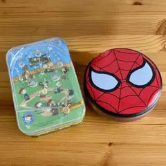 空き缶　2個セット　スヌーピー　スパイダーマン　ユニバーサルスタジオジャパンのサムネイル