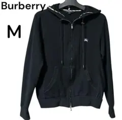 BURBERRY BLUE LABEL ジップアップパーカー ブラック - メルカリ