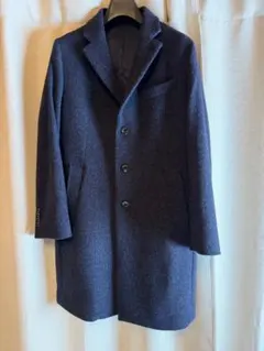 EPOCA UOMO ウールチェスターコート 46（M）ネイビー2（28）