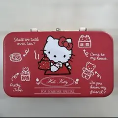 ☺︎ハローキティ トランク缶 赤