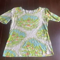 美品　フランシュリッペ ユニクロコラボ　森の動物とキノコ柄 半袖Tシャツのサムネイル