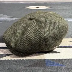 Major ヘリンボーン・ドニゴールツイードキャスケット グリーン