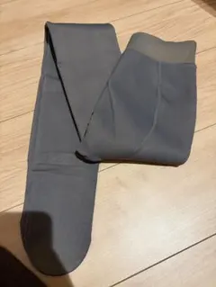 透け感タイツ ストッキング風タイツ 裏起毛 防寒 厚手 グレー 300g