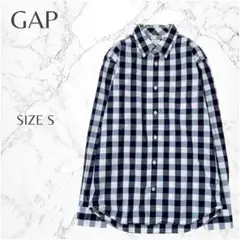 ギャップ レイヤード きれいめカジュアル 羽織 チェック柄 長袖シャツ S