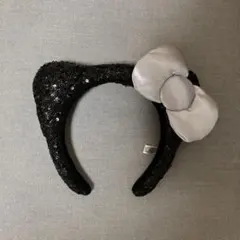 キティーカチューシャ 黒 スパンコール　ユニバ　USJ