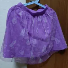 パープル チュールスカート キュロット