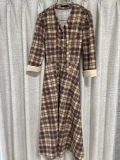 値下げ！SHEIN チェック柄 長袖シャツワンピース Sサイズ