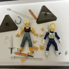 【美品・開封済・一部破損あり】超龍伝ドラゴンボール トランクス&ベジータ