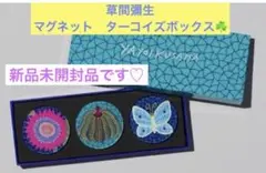 新品 草間彌生 YAYOI KUSAWA マグネット ボックス ターコイズBOX