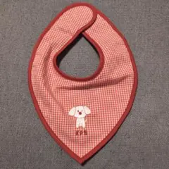 新品未使用 KPBOYスタイ・よだれかけ 日本製　red 赤チェック バンダナ風