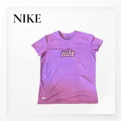 【良品】NIKE Tシャツ S〜M パープル マレーシア製 ロゴ刺繍のサムネイル