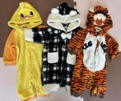 動物デザインロンパース3点セット