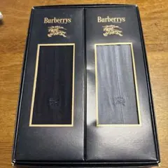 Burberrys ソックス 2足セット 黒 グレー