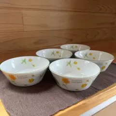 【ナカノヒロミチ】 花柄デザートボウル 5個セット