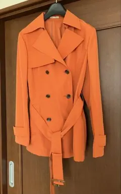 TRANS WORK オレンジ トレンチコート（美品）