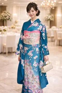 トールサイズ❣️正絹振袖フルセット 成人式　前撮り高身長　丈168裄68 個性的