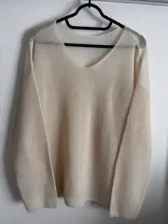 スタディオクリップ　麻混シアーサマーニット