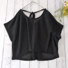 1251 CECIL MCBEE セシルマクビー M シャツ 黒 透け感