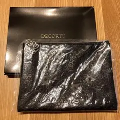 DECORTÉ 薄型ブラック ポーチ