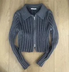 ディスコート DISCOAT ニット ラメニット グレー Fサイズ