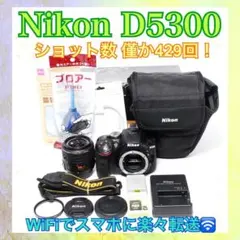 Nikon D5300◇元箱＆カメラポーチ◇WiFi転送◇ショット数僅か◇新品級