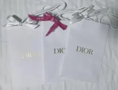 【ディオール/Dior】ショッパー 紙袋 ショップ袋 リボン付き３枚セット