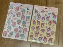 【新品未使用】サンリオ　ペタペタシール　2枚セット　キキララ　マイメロ