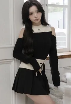 ショルダーオープンニットセットアップ