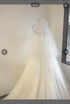 ルリアンオリジナル ミディアムベールリア100cm 縁取りありウェディングベール