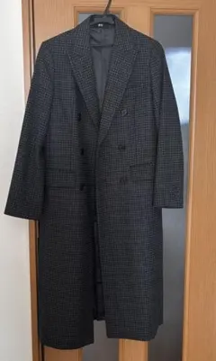 UNIQLO :C ダブルレスト　ロングコート　チェック　M